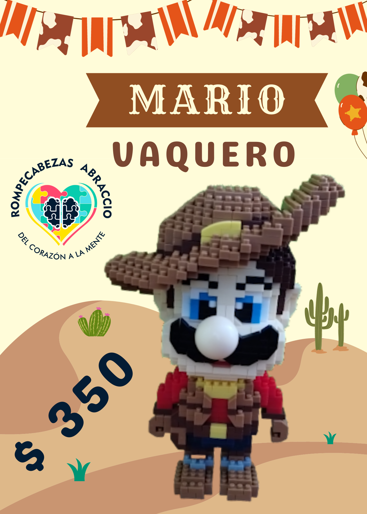 Mario Vaquero (950 piezas) | Miniblock