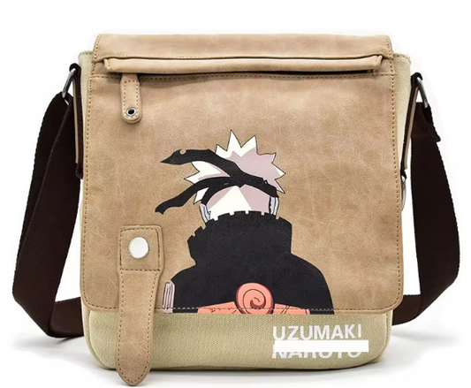 Mochila Unisex Tipo Bandolera Vinil - Naruto