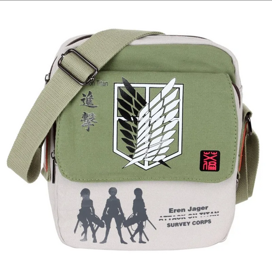 Mochila Unisex Tipo Bandolera - Attack on Titan