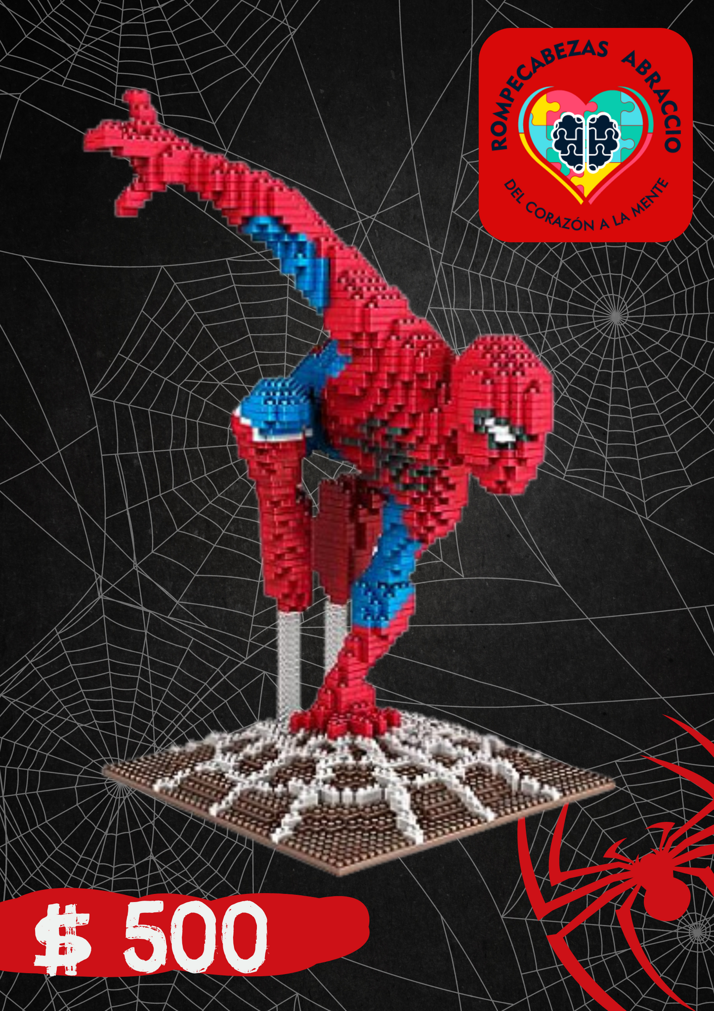 Spiderman Telaraña (2,280 piezas) | Armable de Miniblock/Minibrick